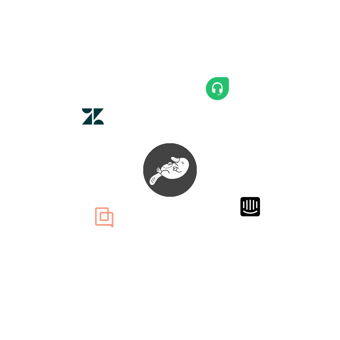 Platmigration helps your company move to a new help desk and leverage AI features, a graphic showing some of the help desk platforms that Platmigration can help you move to